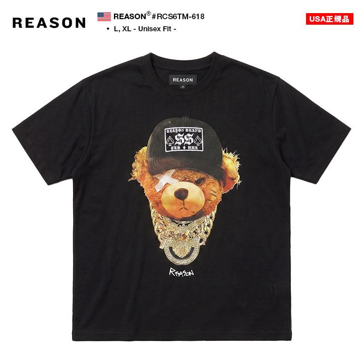 REASON Tシャツ 半袖 大きいサイズ リーズン おしゃれ 総柄 アニマル