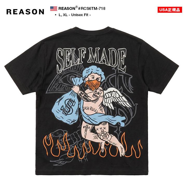 新品　XLサイズ FOR A REASON Tシャツ REASON Tシャツ 半袖 大きいサイズ リーズン 総柄 バロック 西海岸系