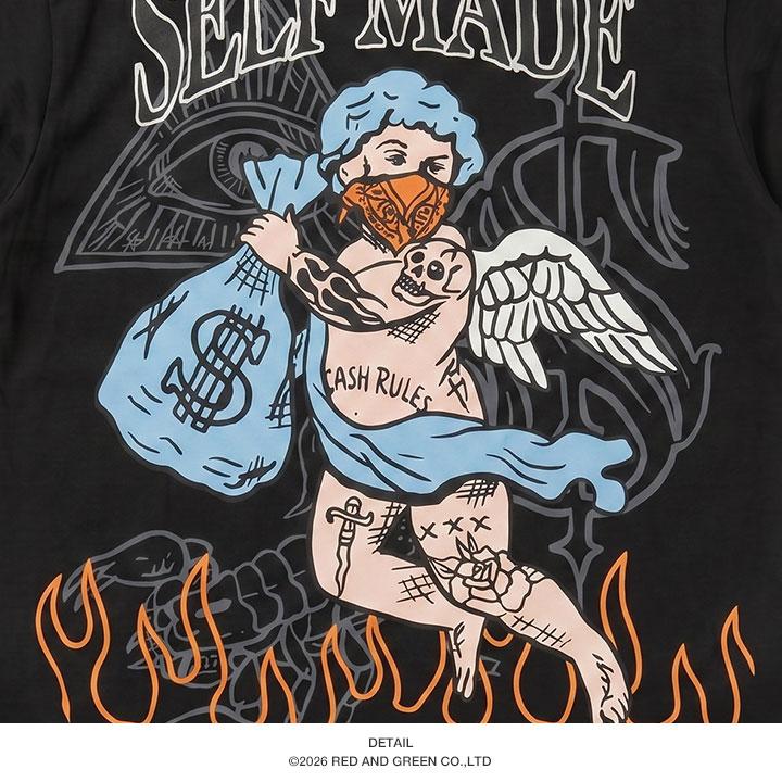 REASON Tシャツ 半袖 大きいサイズ リーズン 総柄 バロック 西海岸系