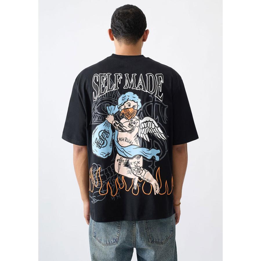 REASON Tシャツ 半袖 大きいサイズ リーズン 総柄 バロック 西海岸系