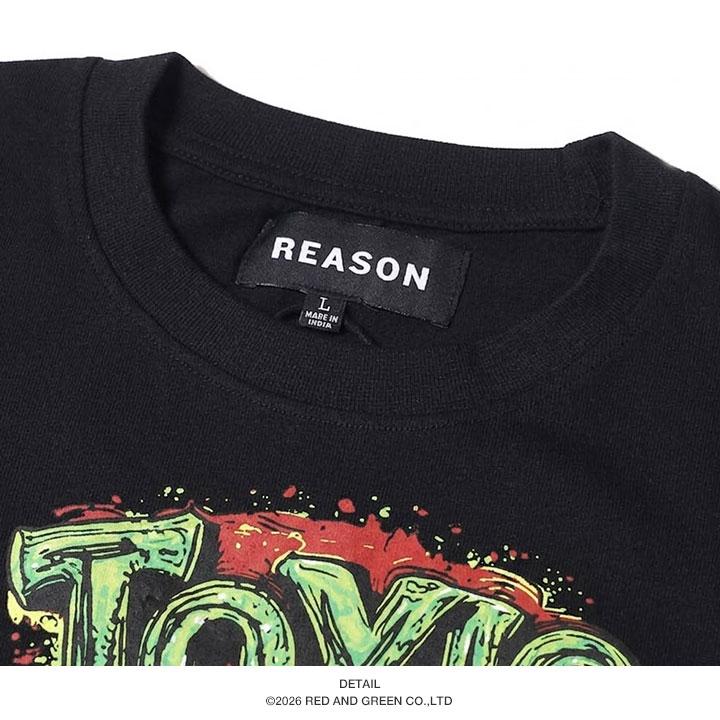 REASON Tシャツ 半袖 大きいサイズ リーズン おしゃれ 総柄 アメコミ