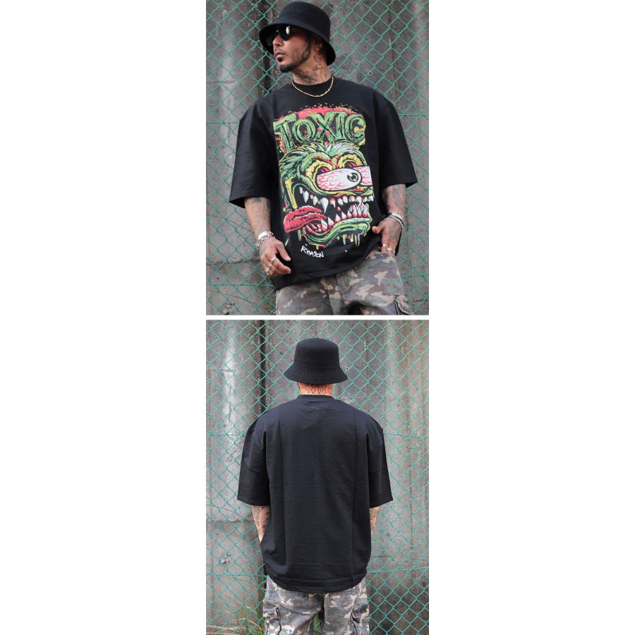 REASON Tシャツ 半袖 大きいサイズ リーズン おしゃれ 総柄 アメコミ