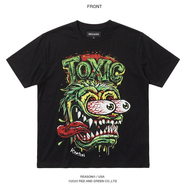 REASON Tシャツ 半袖 大きいサイズ リーズン おしゃれ 総柄 アメコミ