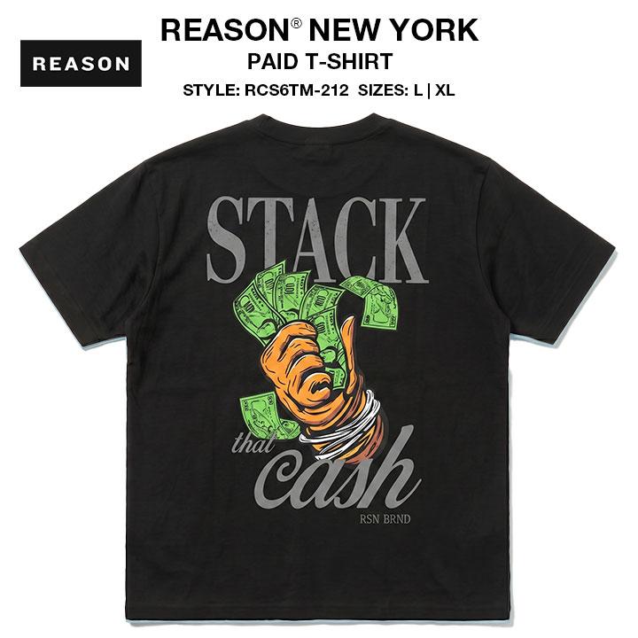 REASON Tシャツ 半袖 メンズ 春夏用 黒 大きいサイズ リーズン 派手 総