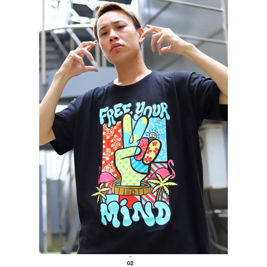 リーズン Reason Tシャツ 半袖 ポップアート 大きいサイズ かっこいい おしゃれ ピースサイン トロピカル柄 アメコミ 漫画 アニメ ゆったり ビッグシルエット 本格派大人のb系xlダンス通販 通販 Yahoo ショッピング