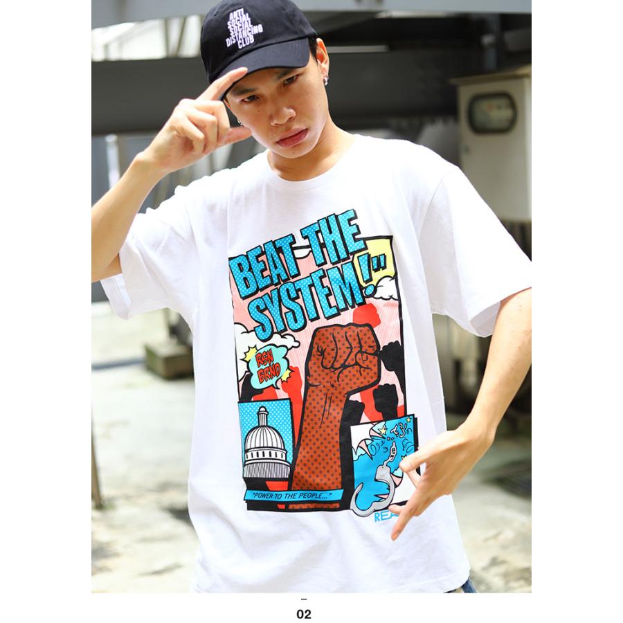 リーズン Reason Tシャツ 半袖 ポップアート 大きいサイズ かっこいい おしゃれ 拳 アメリカンコミック 漫画 アニメ ポップアート ゆったり ビッグシルエット 本格派大人のb系xlダンス通販 通販 Yahoo ショッピング