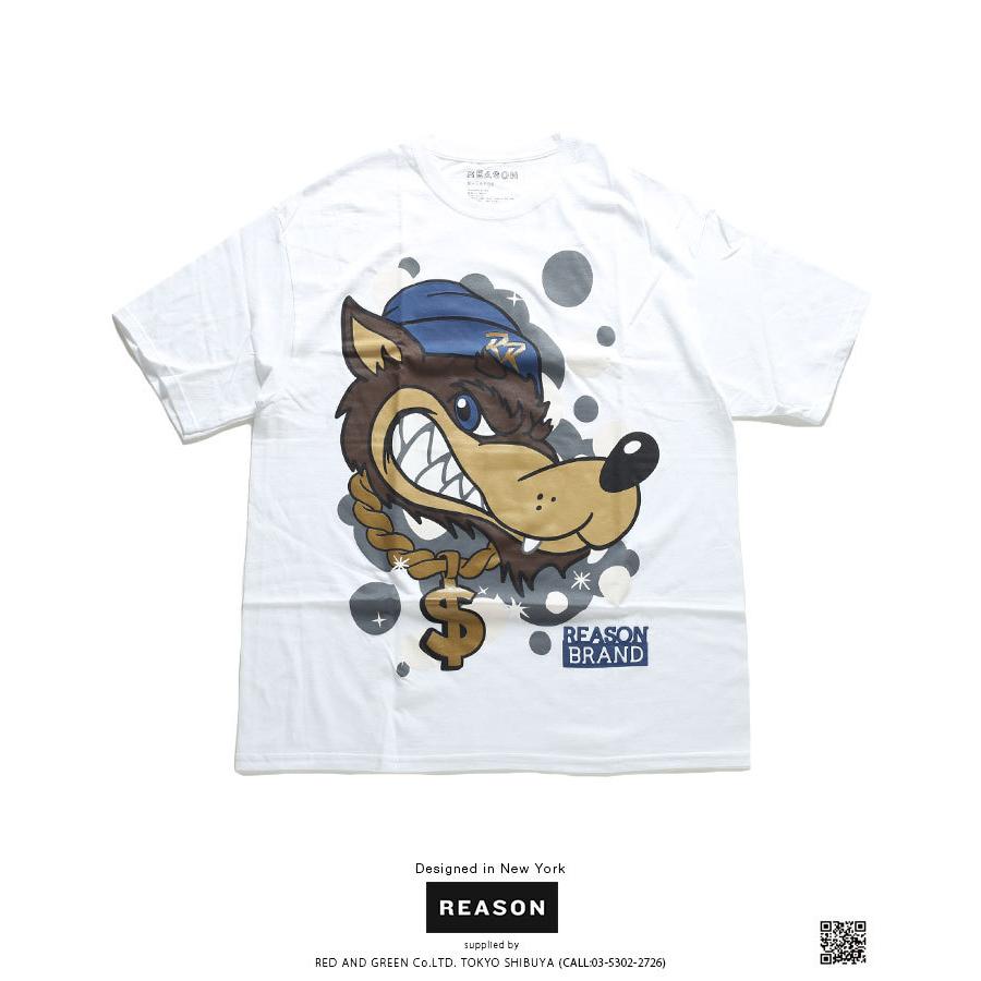 リーズン Reason Tシャツ 半袖 アニマル 大きいサイズ かっこいい おしゃれ カートゥーン アメコミ アニメ 犬キャラクター ゆったり ビッグシルエット 本格派大人のb系xlダンス通販 通販 Yahoo ショッピング