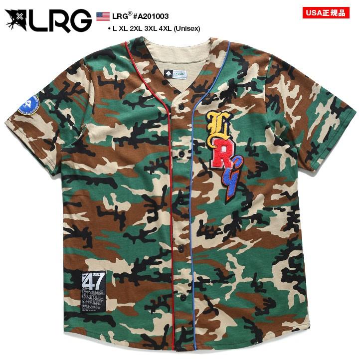 輝く高品質な エルアールジー Lrg ベースボールシャツ ゲームシャツ 半袖 大きいサイズ かっこいい 迷彩柄 カモフラ 袖ロゴ 刺繍 ビッグシルエット 新品 Www Muslimaidusa Org