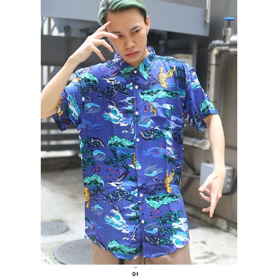 リーズン Reason 半袖シャツ アロハシャツ 柄シャツ 大きいサイズ かっこいい おしゃれ 虎 波 和柄 サーフィン カラフル 総柄 海外セレクト 本格派大人のb系xlダンス通販 通販 Yahoo ショッピング