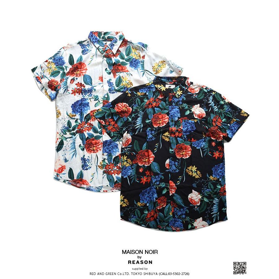 リーズン Reason 半袖シャツ アロハシャツ 柄シャツ 大きいサイズ かっこいい おしゃれ 花柄 カラフル 総柄 海外セレクト アメカジ セレブ トラッド ギフト 本格派大人のb系xlダンス通販 通販 Yahoo ショッピング
