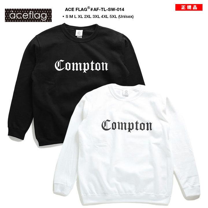 エースフラッグ Aceflag スウェット メンズ レディース ストリート系 トレーナー 長袖 Compton コンプトン ギャング かっこいい おしゃれ 黒 白 大きいサイズ 本格派大人のb系xlダンス通販 通販 Yahoo ショッピング