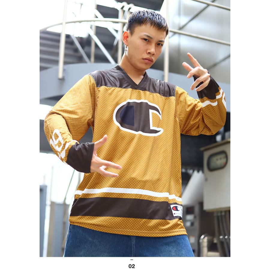 再入荷 Champion チャンピオン ホッケーシャツ ゲームシャツ 長袖 かっこいい おしゃれ ビッグロゴ ジャージ Vネック 袖ロゴ 切替 ナンバー アメカジ スポーツ 本格派大人のb系xlダンス通販 通販 Yahoo ショッピング