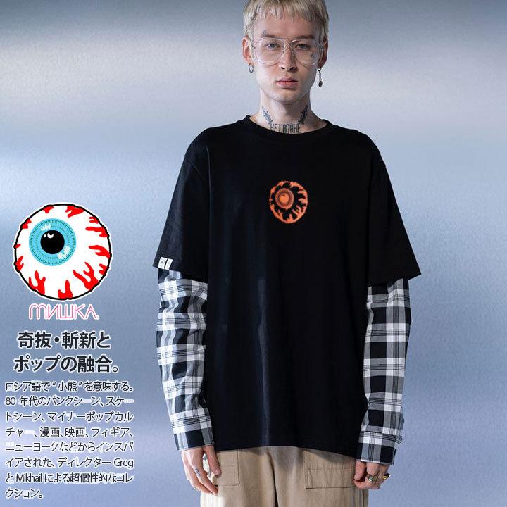 ミシカ Mishka ロンt フェイクレイヤード チェック柄 長袖 大きいサイズ かっこいい おしゃれ 切替 Keepwatch キープウォッチ 目玉 ハイモード 21年 春新作 本格派大人のb系xlダンス通販 通販 Yahoo ショッピング