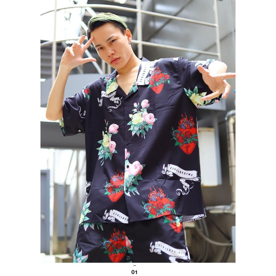人気が高い シヴィルレジーム Civil Regime 半袖シャツ 開襟シャツ 柄シャツ アロハシャツ オープンカラー 大きいサイズ かっこいい 総柄 ゆったり 驚きの安さ Lewisfamilyinsurance Com