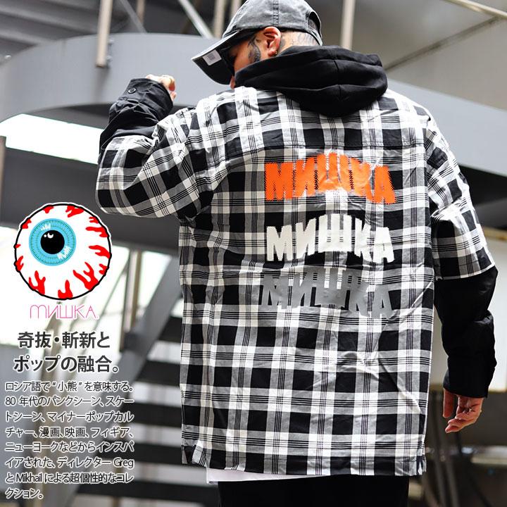 新発 ミシカ Mishka 長袖シャツ フェイクレイヤード フード付き ハイ チェック 大きいサイズ おしゃれ 切替 ロゴ ハイモード ビッグシルエット 21年 春新作 50 Off Blog Lonolife Com