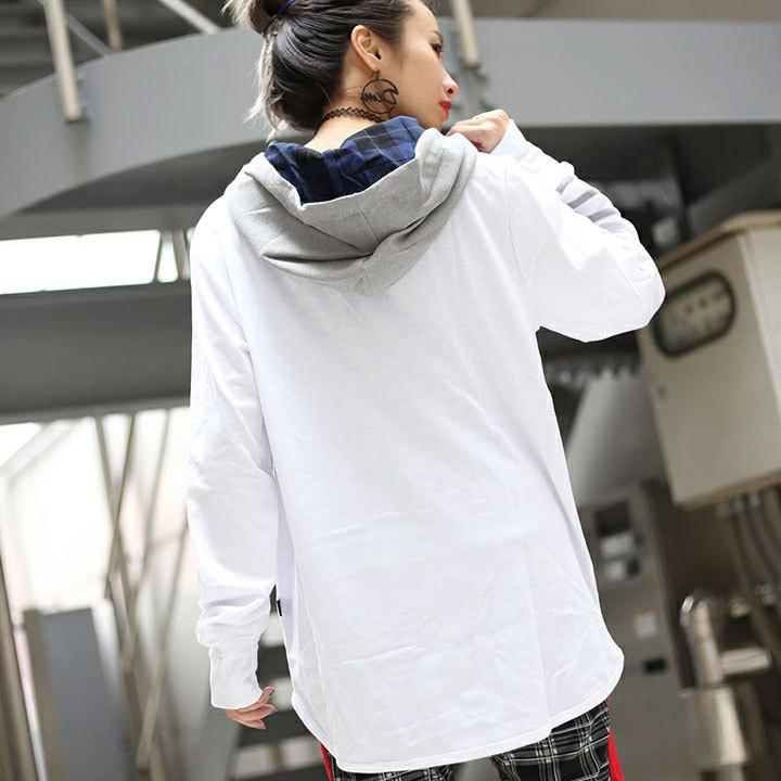 エピトミ Eptm ロンt メンズ レディース Tシャツ 長袖 かっこいい おしゃれ チェック柄 フード付き グレー赤 白紺 モード アメリカ製 大きいサイズ 本格派大人のb系xl 零zero 通販 Yahoo ショッピング