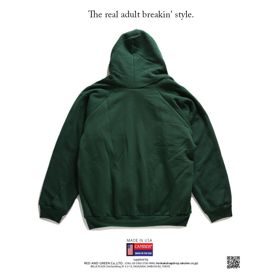 Camber キャンバー フードパーカー メンズ レディース スウェット 長袖 532チルバスター かっこいい おしゃれ 裏サーマル 深緑 無地 アメリカ製 大きいサイズ 本格派大人のb系xlダンス通販 通販 Yahoo ショッピング