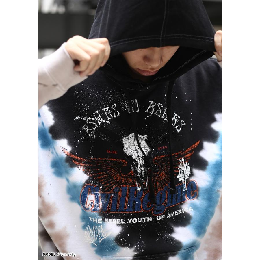 シヴィルレジーム Civil Regime フードパーカー スウェット 長袖 メンズ 大きいサイズ B系 かっこいい おしゃれ タイダイ染め カラフル 本格派大人のb系xlダンス通販 通販 Yahoo ショッピング