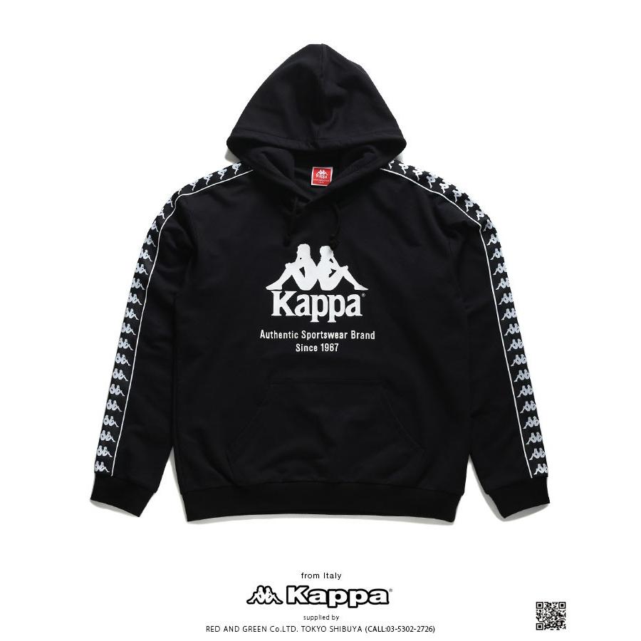 カッパ Kappa フードパーカー スウェット 長袖 大きいサイズ かっこいい おしゃれ 袖ロゴ Omini オミニ Banda バンダ ライン 切替 刺繍 ギフト 本格派大人のb系xlダンス通販 通販 Yahoo ショッピング