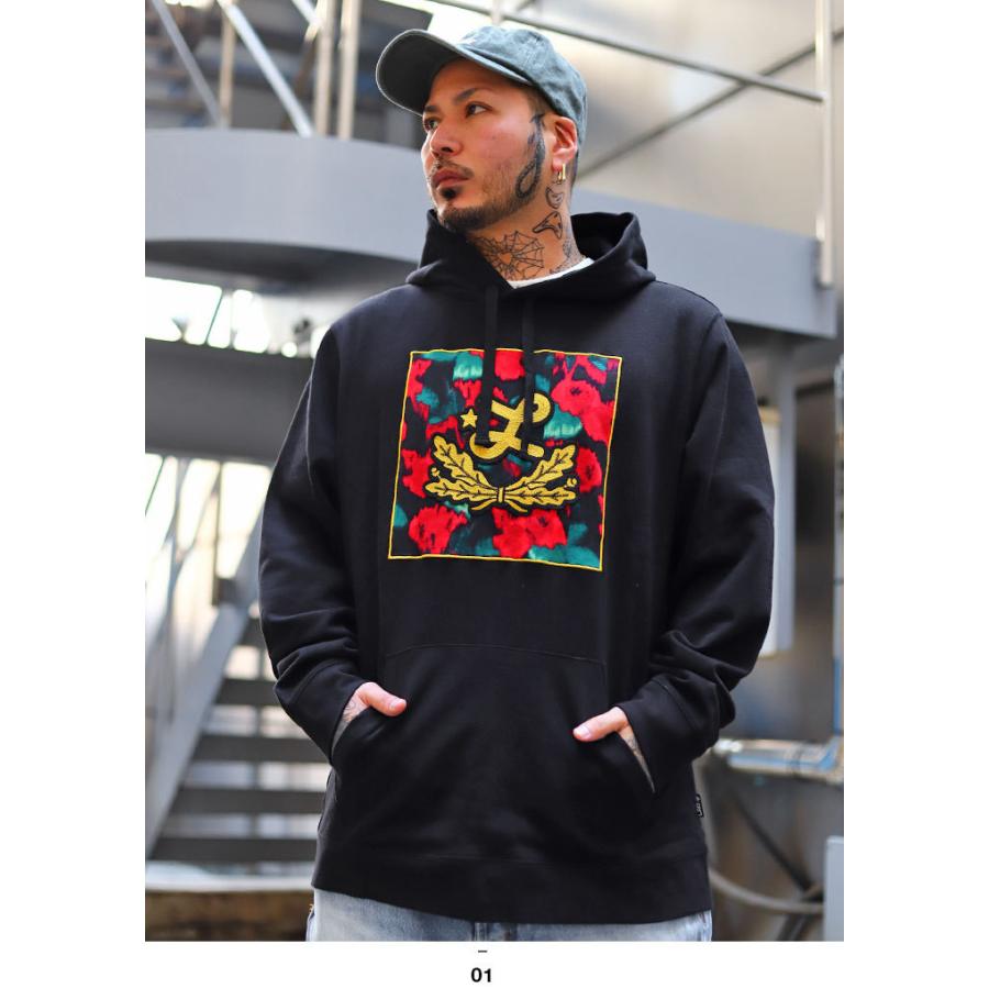 エルアールジー Lrg パーカー フードパーカー スウェット 長袖 大きいサイズ かっこいい おしゃれ レゲエ ゴールド 刺繍 花柄 薔薇 本格派大人のb系xlダンス通販 通販 Yahoo ショッピング