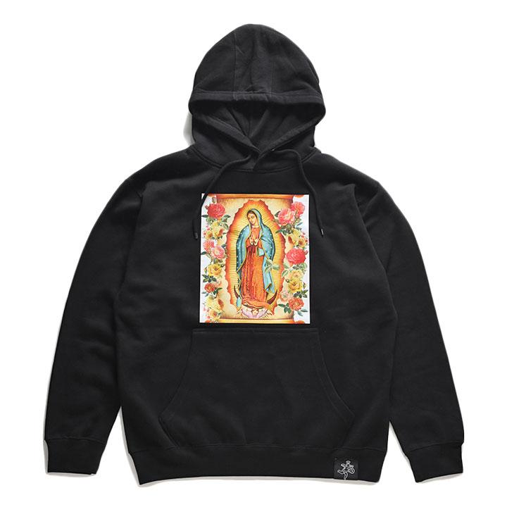 入手困難 ハスタ ムエルテ HASTA MUERTE パーカー 裏起毛 マリア HASTA MUERTE パーカー ブランド スケボー 長袖 スウェット 裏