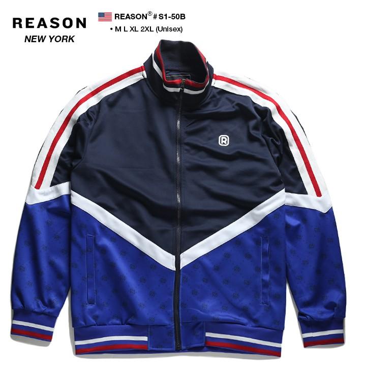 60 Off リーズン Reason トラックジャケット ジャージ 上 アウター ジップアップ 長袖 メンズ レディース 大きいサイズ B系 おしゃれ 袖ライン モノグラム 高い素材 Zoetalentsolutions Com