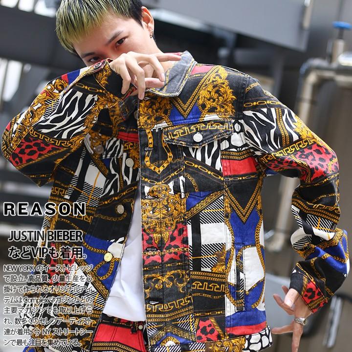 リーズン Reason デニムジャケット アウター 長袖 Jkt Gジャン ジージャン メンズ 大きいサイズ B系 ヒップホップ ストリート系 ファッション かっこいい 本格派大人のb系xlダンス通販 通販 Yahoo ショッピング