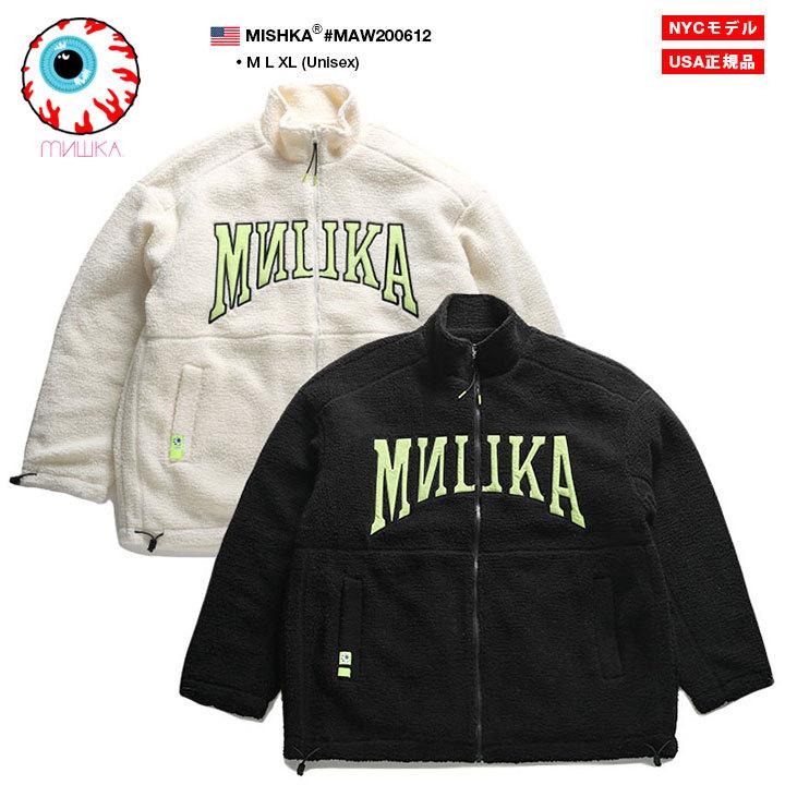 ミシカ Mishka アウター ボアジャケット フリース 長袖 大きいサイズ かっこいい おしゃれ 防寒 切替 ロゴ 刺繍 切替 シンプル ビッグシルエット 本格派大人のb系xlダンス通販 通販 Yahoo ショッピング