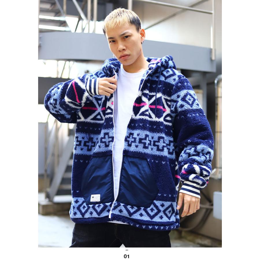 エルアールジー Lrg アウター ボアフリース パーカー 長袖 防寒 大きいサイズ かっこいい おしゃれ 切替 ネイティブ柄 総柄 ビッグシルエット 本格派大人のb系xlダンス通販 通販 Yahoo ショッピング