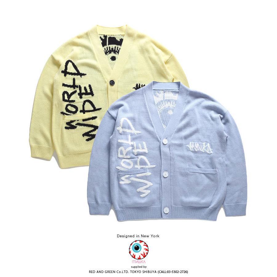 ミシカ Mishka カーディガン セーター ニット 長袖 大きいサイズ かっこいい おしゃれ Keepwatch キープウォッチ 目玉 ビッグシルエット 本格派大人のb系xlダンス通販 通販 Yahoo ショッピング