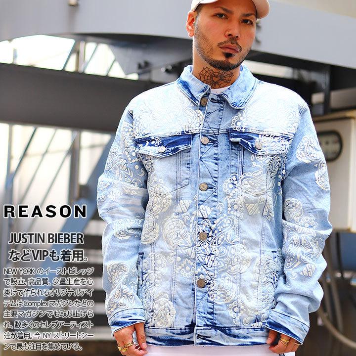 超安い デニムジャケット Reason Gジャン アウター 大きいサイズ ワッペン 刺繍 Gジャン デニムジャケット Alrc Asia