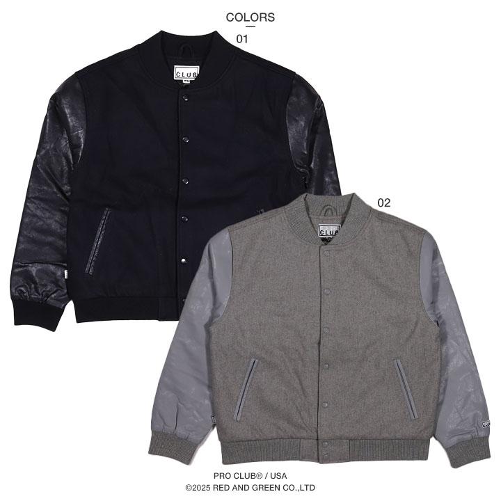 PRO CLUB アウター 長袖 スタジャン ブルゾン レザー ストリート プロ