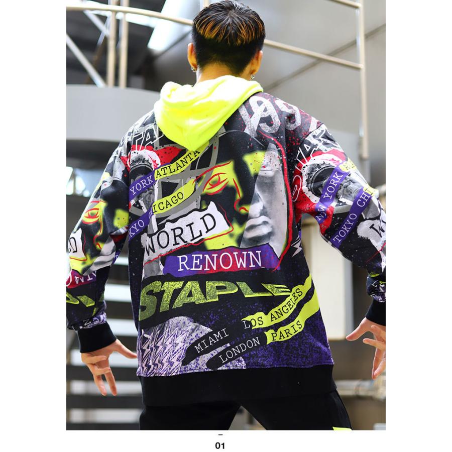 ステイプル Staple フードパーカー スウェット 長袖 M L Xl 2l Ll 2xl 3l Xxl 3xl 4l Xxxl 大きいサイズ かっこいい おしゃれ 総柄 自由の女神 ギフト 本格派大人のb系xlダンス通販 通販 Yahoo ショッピング