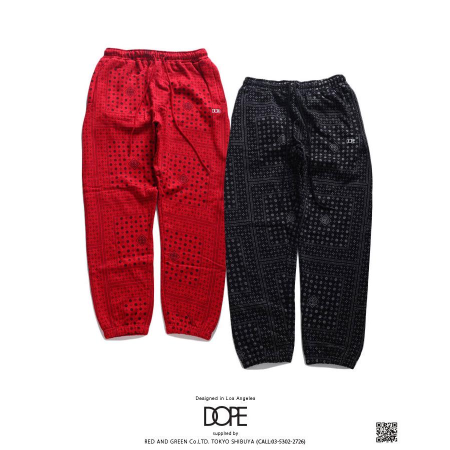 ドープ Dope スウェットパンツ ロングパンツ 長ズボン 大きいサイズ かっこいい おしゃれ ペイズリー柄 バンダナ柄 総柄 ロゴ 刺繍 ビッグシルエット ゆったり 本格派大人のb系xlダンス通販 通販 Yahoo ショッピング
