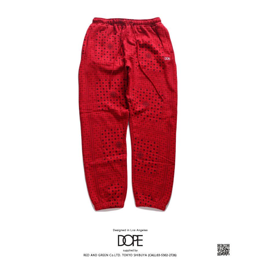 ドープ Dope スウェットパンツ ロングパンツ 長ズボン 大きいサイズ かっこいい おしゃれ ペイズリー柄 バンダナ柄 総柄 ロゴ 刺繍 ビッグシルエット ゆったり 本格派大人のb系xlダンス通販 通販 Yahoo ショッピング