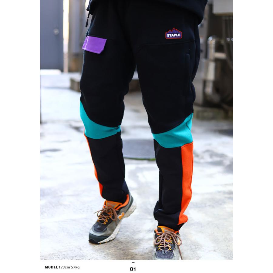 ステイプル Staple スウェットパンツ 裏起毛 イージーパンツ ロングパンツ 長ズボン 大きいサイズ かっこいい おしゃれ シリコンパッチ 切替 ナイロン 本格派大人のb系xlダンス通販 通販 Yahoo ショッピング