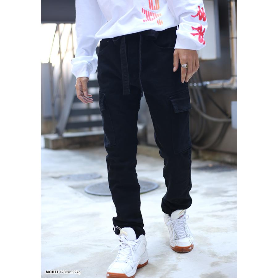 ミニマル Mnml カーゴパンツ ロングパンツ 長ズボン メンズ レディース B系 かっこいい おしゃれ ストレッチ リラックスフィット イージーパンツ 無地 シンプル 信託