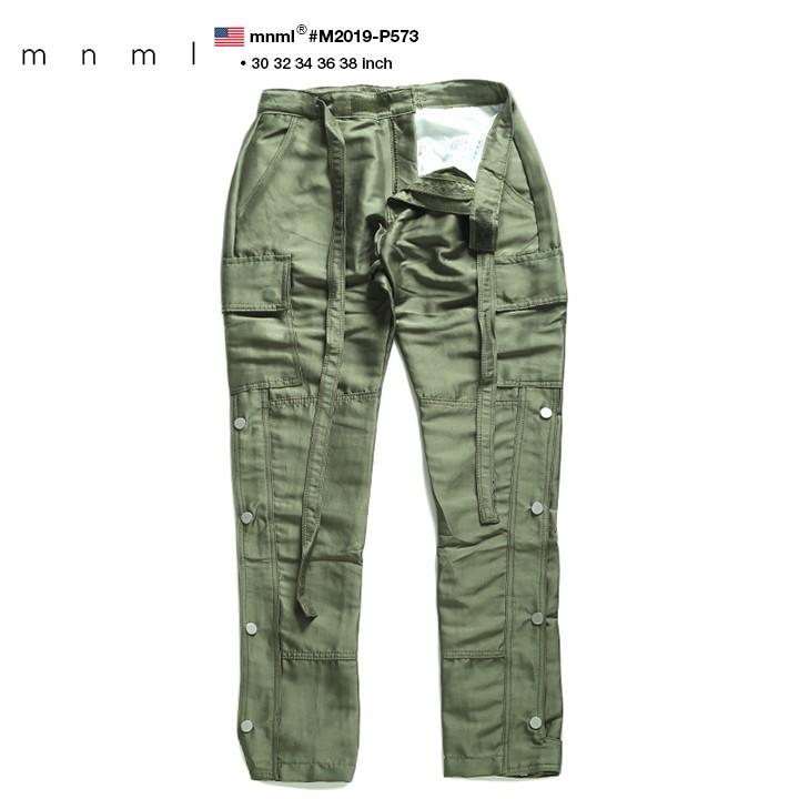 ミニマル Mnml カーゴパンツ ロングパンツ 長ズボン メンズ B系 かっこいい おしゃれ サイドスナップボタン シャイニー素材 光沢 リラックスフィット テーパード 本格派大人のb系xlダンス通販 通販 Yahoo ショッピング