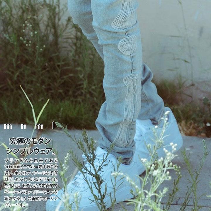 ミニマル Mnml ジーンズ デニム ロングパンツ スリム スキニー ジーパン Gパン 長ズボン 細い ストレッチ ラインパンツ インディゴライトブルー X199 骨 ボーン 本格派大人のb系xlダンス通販 通販 Yahoo ショッピング