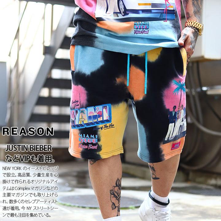 Reason マイアミバイス ハーフパンツ スウェット 裏起毛 大きいサイズ Miami Vice 限定 コラボ 公式