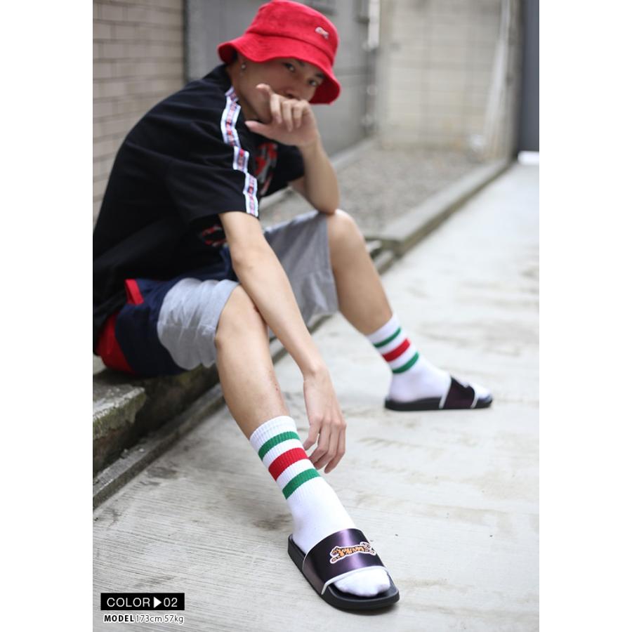 ルティグレ Le Tigre シャワーサンダル スポーツサンダル ビーチサンダル ビーサン メンズ 大きいサイズ 虎 トラ ロゴ ワッペン 刺繍 バイカラー 26 30cm対応 本格派大人のb系xlダンス通販 通販 Yahoo ショッピング