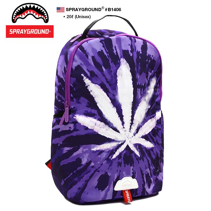 スプレーグラウンド Spray Ground バックパック リュック マリファナ柄 タイダイ染め 紫 本格派大人のb系xlダンス通販 通販 Yahoo ショッピング