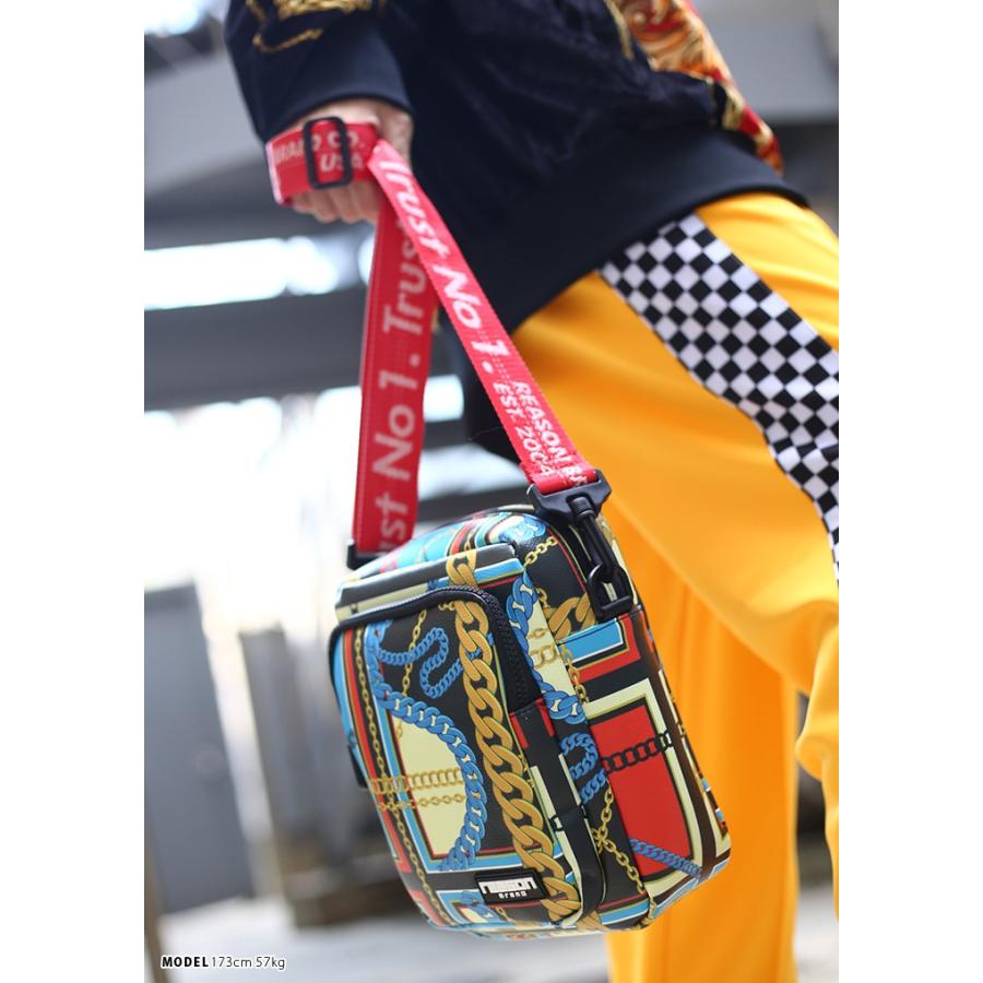 リーズン Reason ボディバッグ ワンショルダー Bag メンズ レディース B系 かっこいい おしゃれ ミニショルダーバッグ ゴールドチェーン チェック柄 総柄 派手 本格派大人のb系xlダンス通販 通販 Yahoo ショッピング