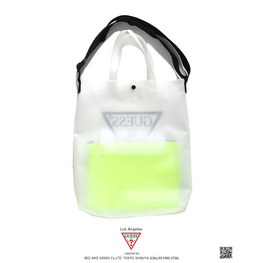 ゲス Guess トートバッグ ショルダーバッグ Bag 手提げ メンズ レディース B系 かっこいい おしゃれ 7リットル スケルトン 透明 ビニール バッグインバッグ付き 本格派大人のb系xlダンス通販 通販 Yahoo ショッピング