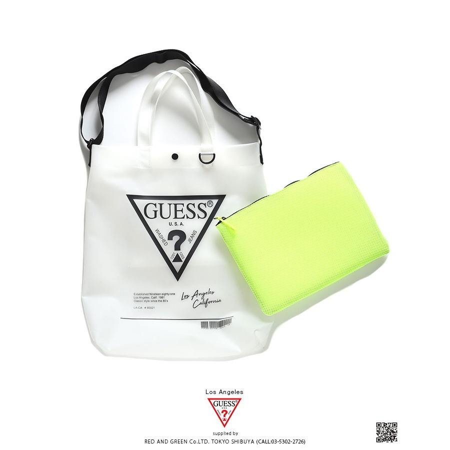 ゲス Guess トートバッグ ショルダーバッグ Bag 手提げ メンズ レディース B系 かっこいい おしゃれ 7リットル スケルトン 透明 ビニール バッグインバッグ付き 本格派大人のb系xlダンス通販 通販 Yahoo ショッピング