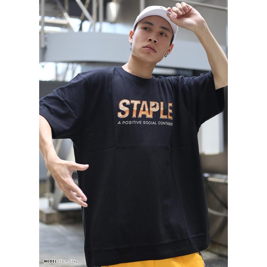 ステイプル Staple Tシャツ 半袖 英字ロゴ メンズ 大きいサイズ B系 かっこいい おしゃれ ゴールドプレートロゴ グラデーション 金プリント アメ車風 本格派大人のb系xlダンス通販 通販 Yahoo ショッピング