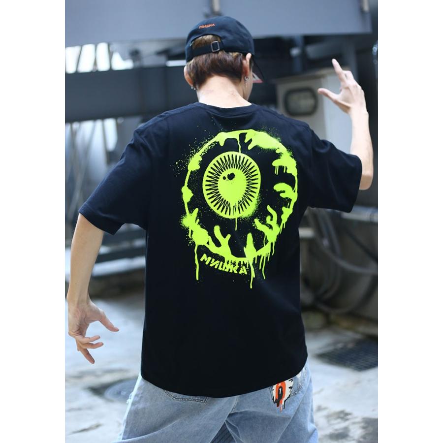 ミシカ Mishka Tシャツ 半袖 大きいサイズ B系 かっこいい おしゃれ Keepwatch キープウォッチ 目玉デザイン 蛍光緑 ビッグシルエット ギフト 本格派大人のb系xlダンス通販 通販 Yahoo ショッピング