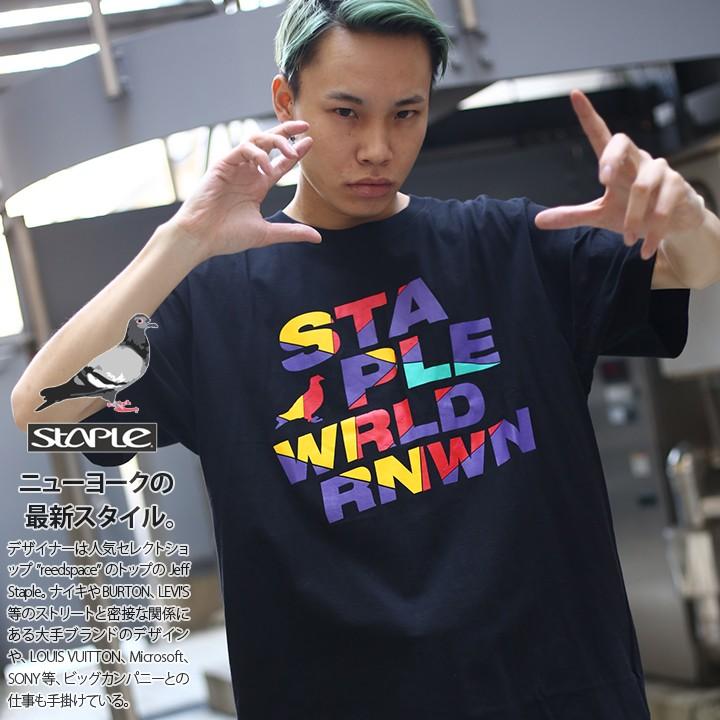 ステイプル Staple Tシャツ 半袖 英字ロゴ 大きいサイズ かっこいい おしゃれ 鳩 幾何学柄 ビッグシルエット 本格派大人のb系xlダンス通販 通販 Yahoo ショッピング