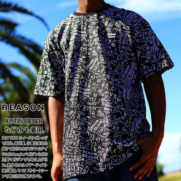 リーズン Reason Tシャツ 半袖 総柄 大きいサイズ かっこいい おしゃれ 幾何学柄 総柄 ビッグシルエット ギフト 本格派大人のb系xlダンス通販 通販 Yahoo ショッピング