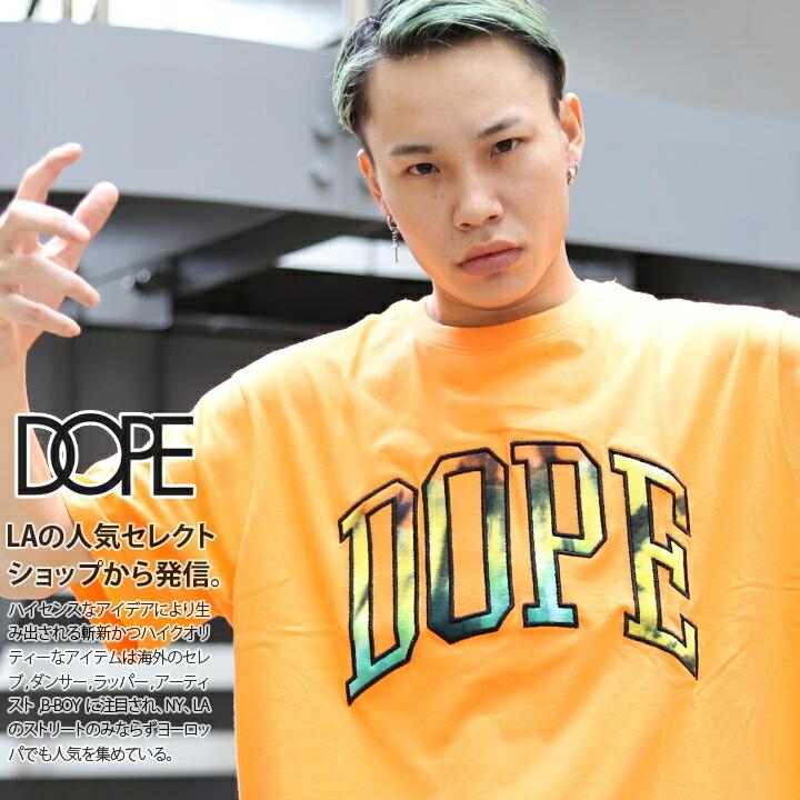 ドープ DOPE Tシャツ 半袖 大きいサイズ おしゃれ タイダイ染め 刺繍 